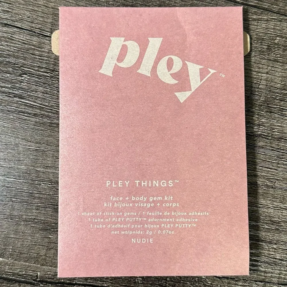 NEW Pley Beauty Nudie Pley Things Reusable Face and Body Gems Festival
